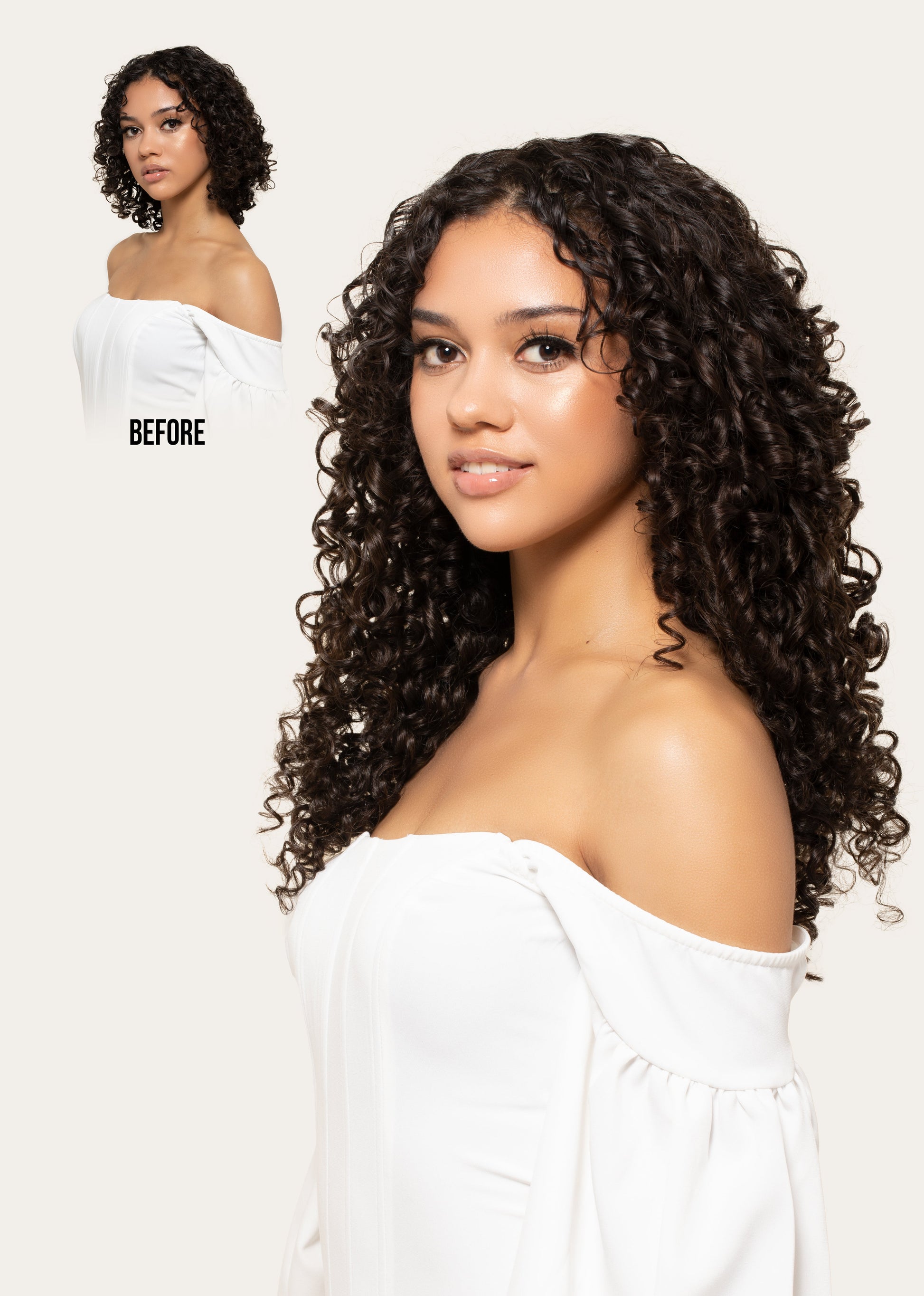 Dark Ash Brown Curly Clip-In Hair Extensions – Bebonia